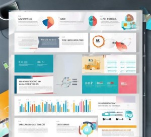 视觉扁平化高效传达思维敏捷商务PPT模板